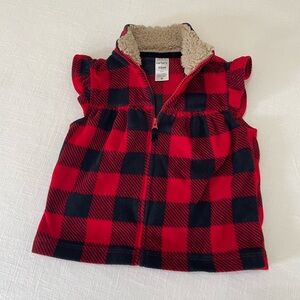 Carters Fleece Buffalo Check Vest